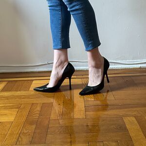 Guess Carrie Black Pump Leather Upper size 11 Well Worn